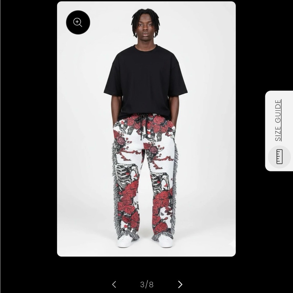 Grateful Dead throw blanket Pants Featuring Red Rose & Bertha Graphic
